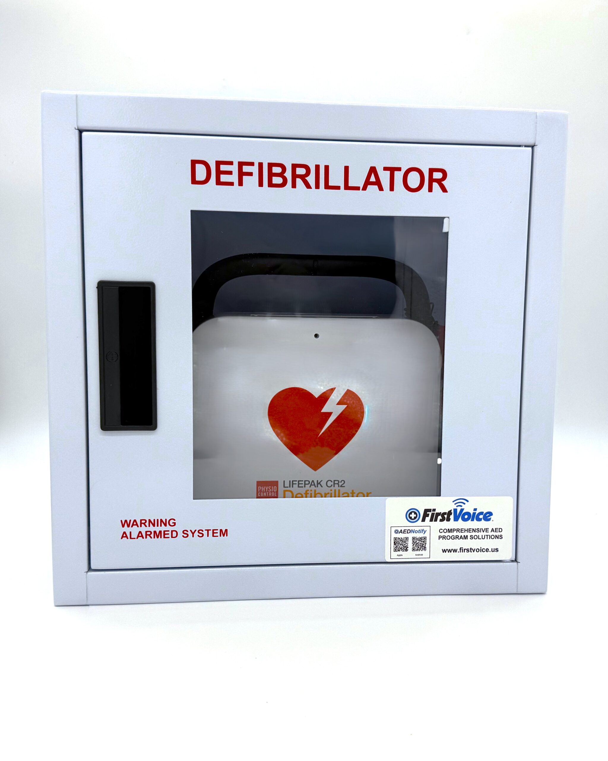 LIFEPAK® CR2 Wifi Full-Auto AED with Handle in Alarmed Cabinet (English/Spanish) - Image 2
