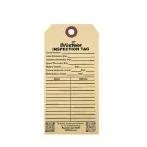 First Voice® AED Inspection Tag (10 Pk)