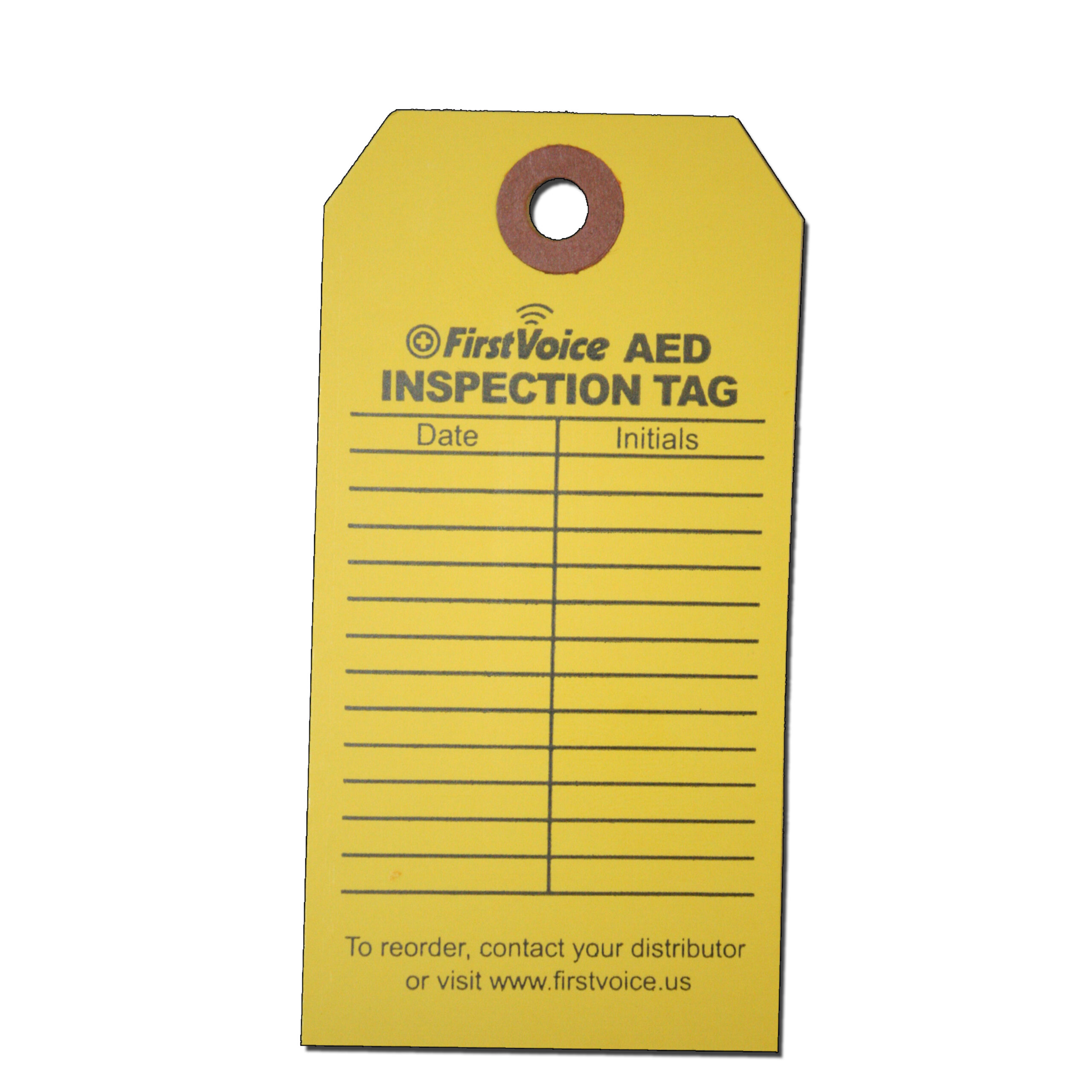 First Voice® AED Inspection Tag - Image 2
