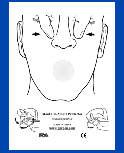 First Voice® CPR Training Face shields- 50 Pack