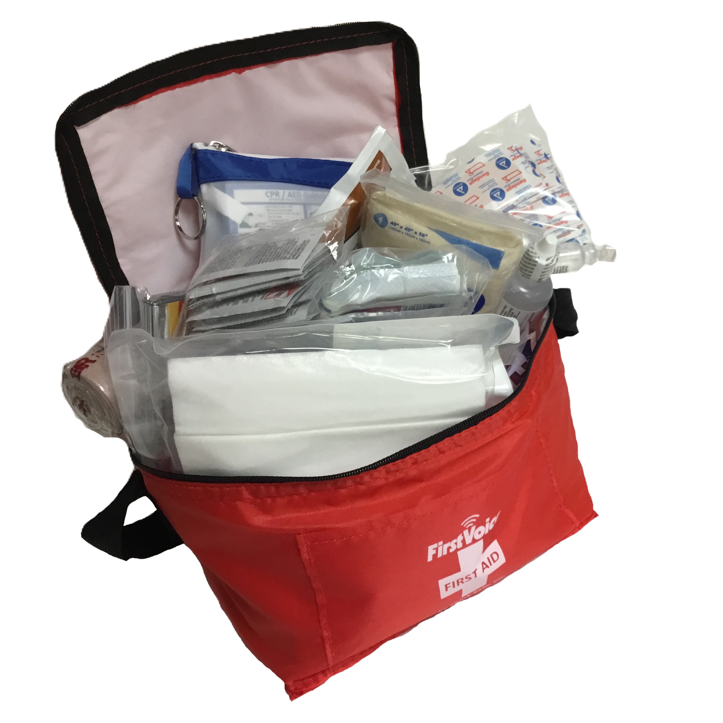 First Voice® Hiking/Outdoor First Aid Go Kit with Blood Clotting Agent - Deluxe