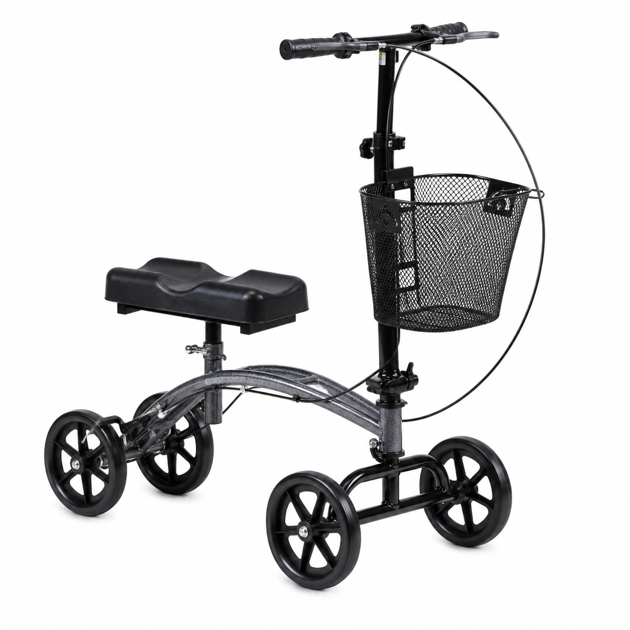 Dynarex Compact Steerable Knee Walker with Basket