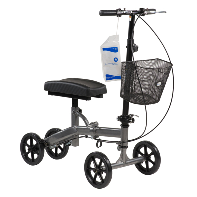 Dynarex Foldable Steerable Knee Walker with Basket