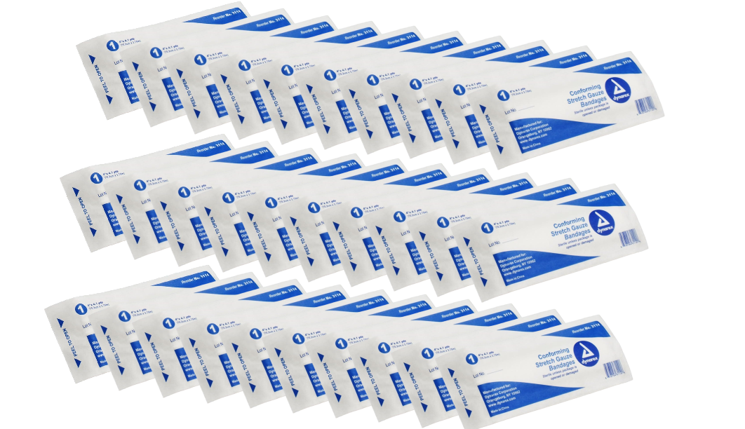 First Voice® Sterile Stretch Gauze Bandage Roll, 4" (30 Pk)