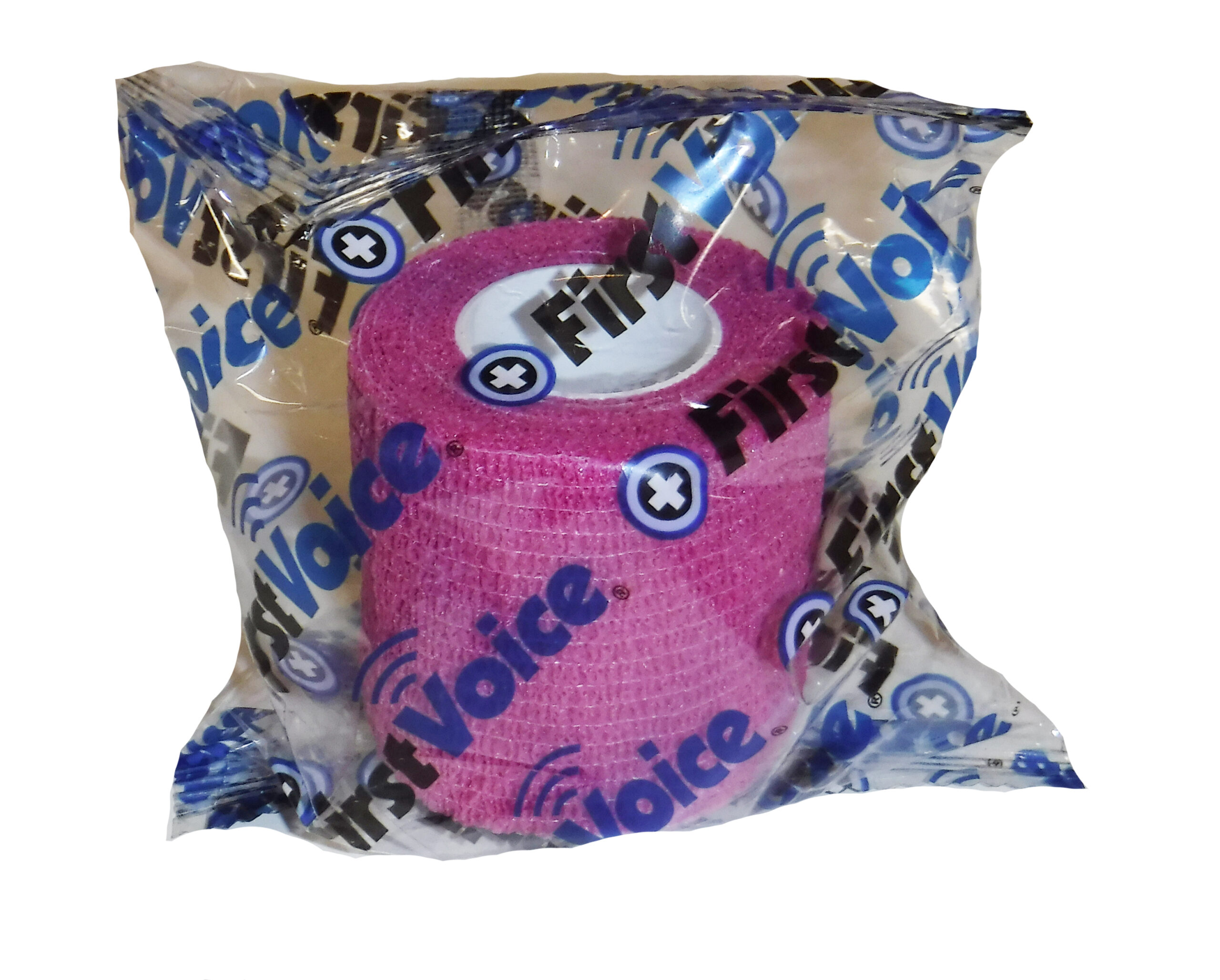 First Voice® Non-Latex Self-Adherent Wrap, 2" x 5 yds Bright Pink