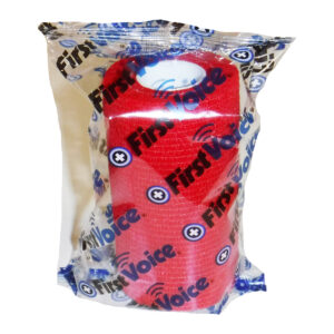 First Voice® Non-Latex Self-Adherent Wrap, 4" x 5 yds Red