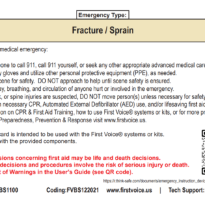 First Voice® Bone/Sprain Replacement Pack for SET System