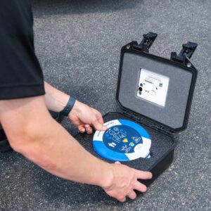 AED Sentinel® Mobile AED Case for use with Smart Remote Monitoring Camera (Pelican V100 - HeartSine)