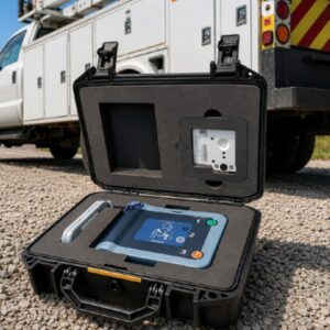 AED Sentinel® Mobile AED Case for use with Smart Remote Monitoring Camera (Pelican V200 - Defibtech, Philips, Stryker)