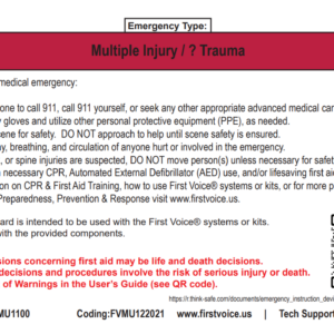 First Voice® Multiple Injury Replacement Pack for SET System