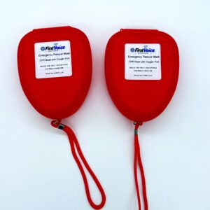 First Voice® CPR Mask w/Replaceable Valve in Clamshell Case (2 Pk)