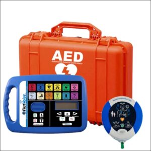 First Voice® Self-contained Emergency Treatment (SET) System & Emergency Instruction Device (EID) in Rugged Carrying Case with HeartSine 350P AED