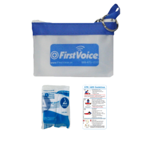 First Voice® CPR Pouch Kit w/Keychain & CPR Barrier (1 each)