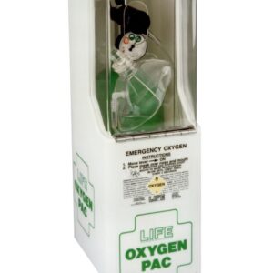 LIFE® OxygenPac® Wall Mounted Emergency Oxygen Unit, 90-Minute, Variable Flow 0–25 LPM + 12 LPM (EMT Model)