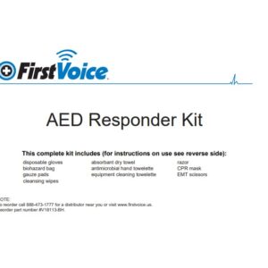 First Voice® CPR/AED Responder Kit with HCP CPR Mask in Tamper Evident Resealable Poly-Bag